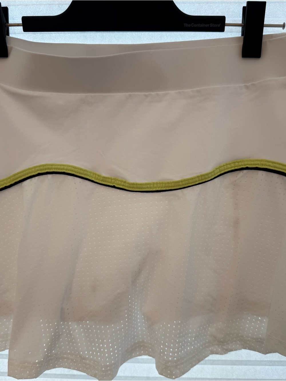 L’Etoile Sport laser-punch tennis skirt with built-in shorts